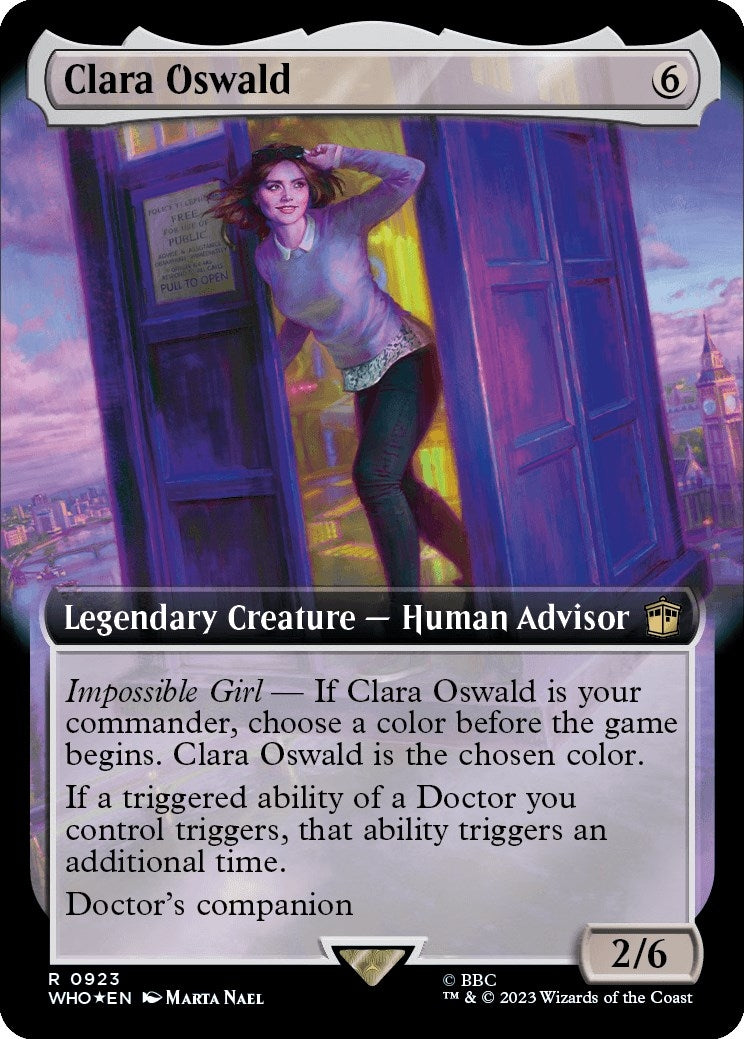 Image for Clara Oswald (Extended Art) (Surge Foil) (923) - Magic: The Gathering