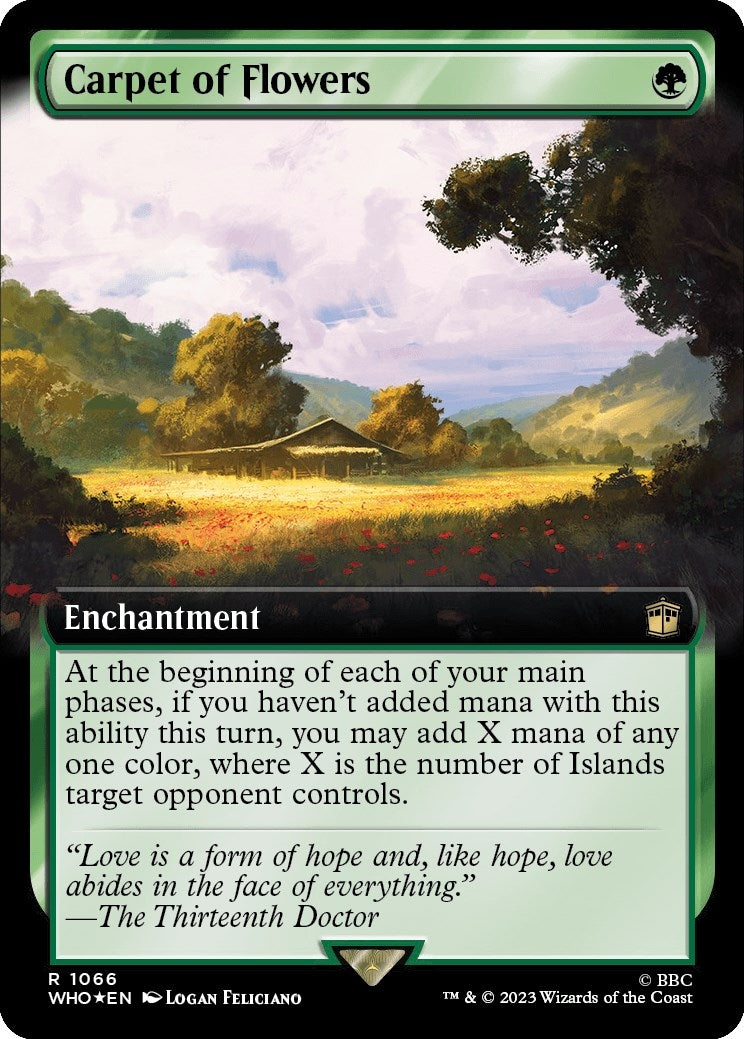 Image for Carpet of Flowers (Extended Art) (Surge Foil) (1066) - Magic: The Gathering