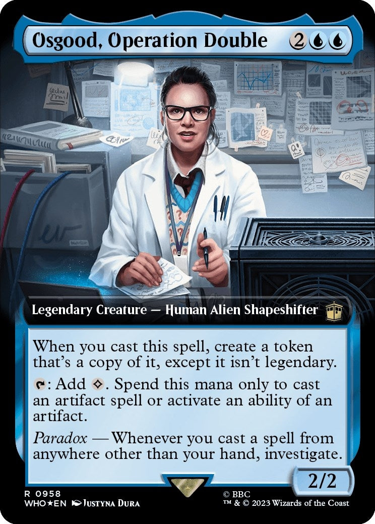 Image for Osgood, Operation Double (Extended Art) (Surge Foil) (958) (WHO) - Magic: The Gathering