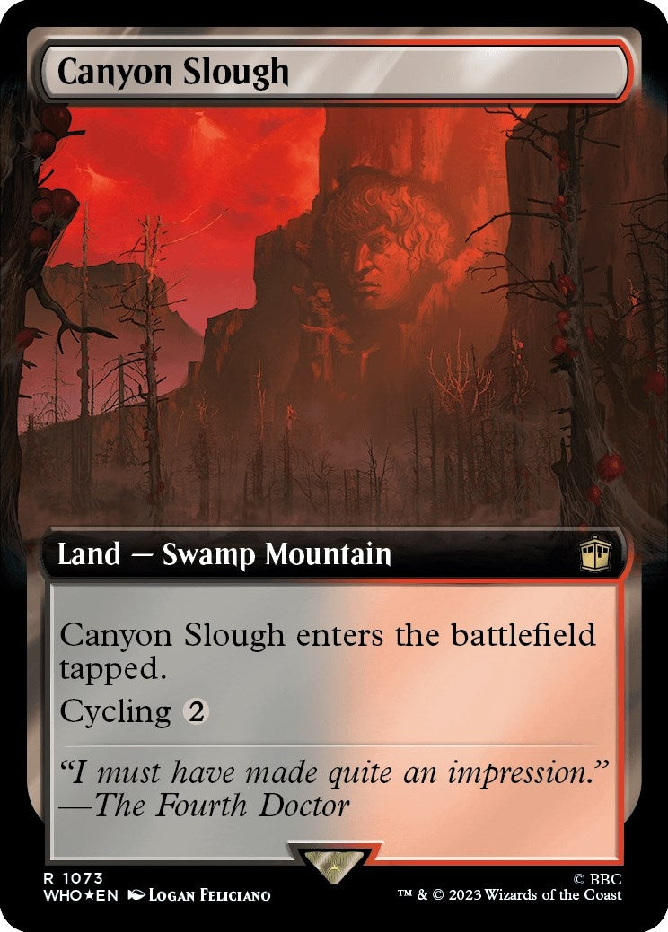 Image for Canyon Slough (Extended Art) (Surge Foil) (1073) - Magic: The Gathering