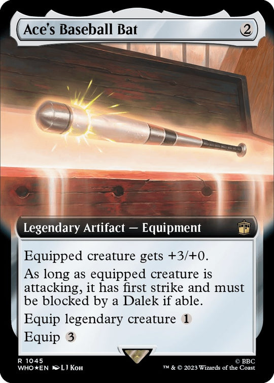 Image for Ace's Baseball Bat (Extended Art) (Surge Foil) (1045) (WHO) - Magic: The Gathering