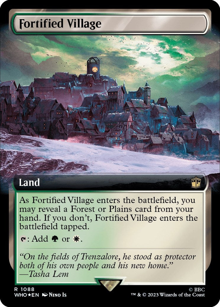 Image for Fortified Village (Extended Art) (Surge Foil) (1088) - Magic: The Gathering