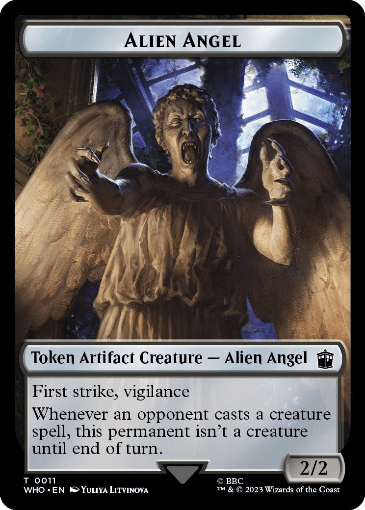 Image for Alien Angel // Clue (0021) Double-Sided Token (11 // 21) (WHO) - Magic: The Gathering