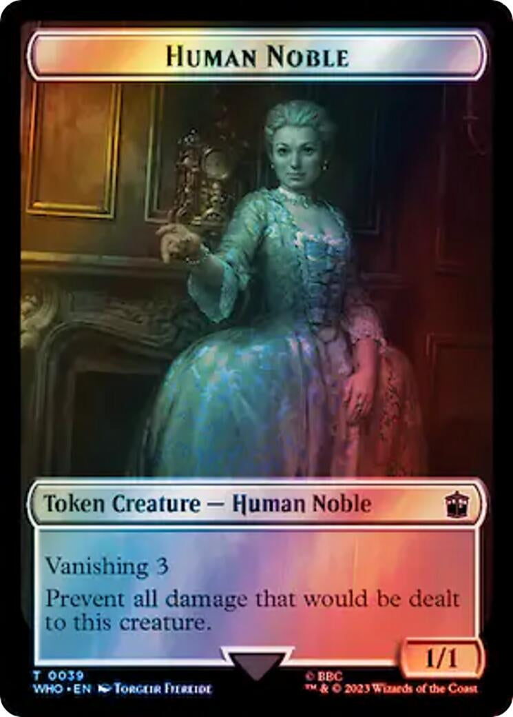Image for Human Noble // Treasure (0062) Double-Sided Token (Surge Foil) (39 // 62) - Magic: The Gathering