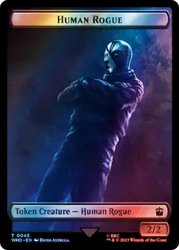 Image for Human Rogue // Cyberman Double-Sided Token (Surge Foil) (45 // 56) - Magic: The Gathering