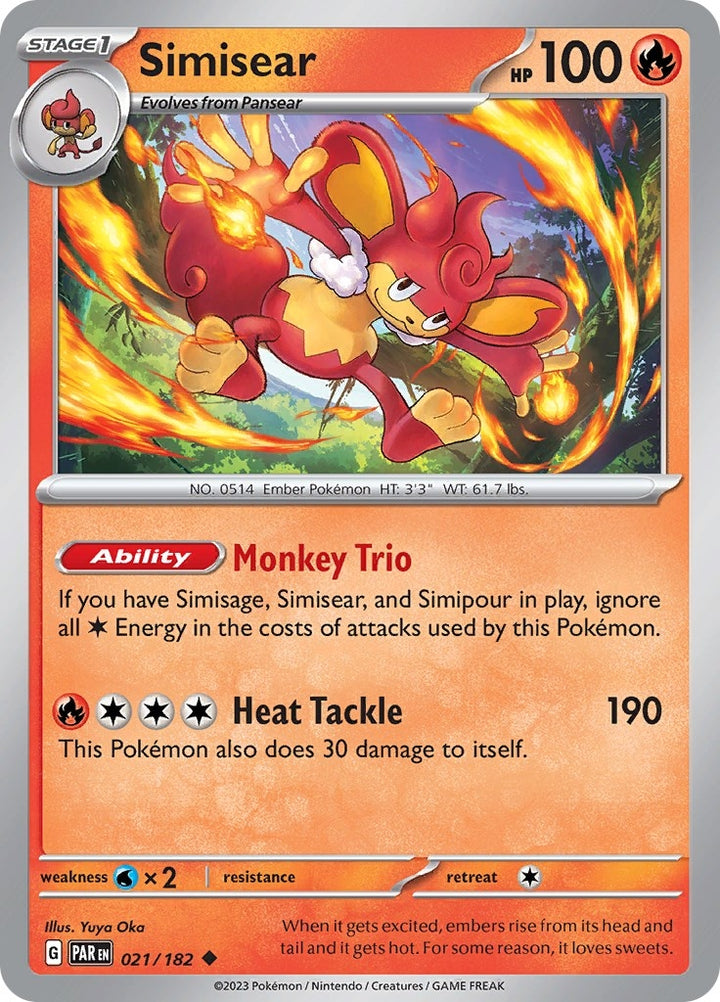 Image for Simisear (021/182) (PAR) - Pokemon