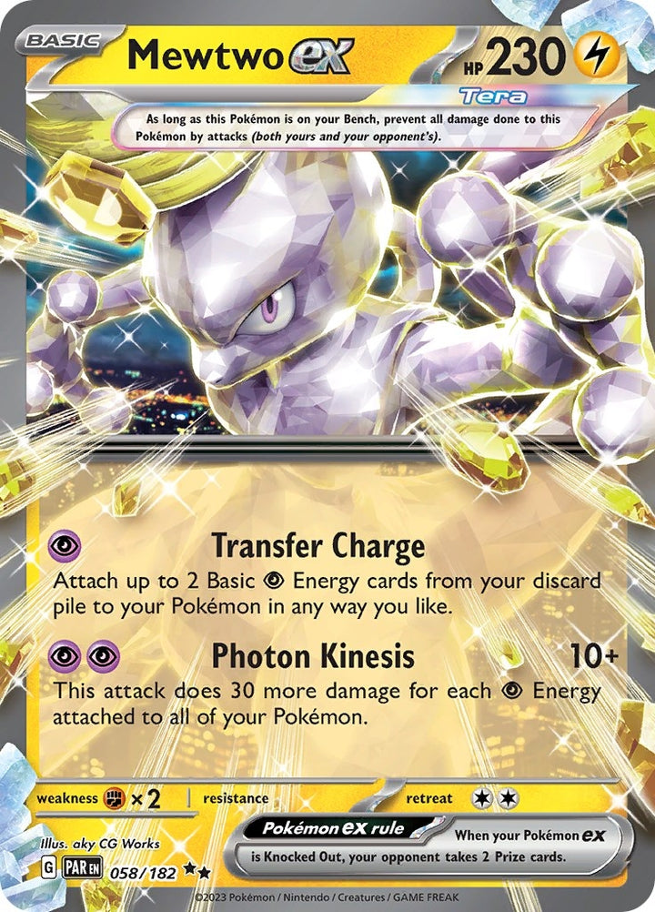 Image for Mewtwo ex (058/182) (PAR) - Pokemon