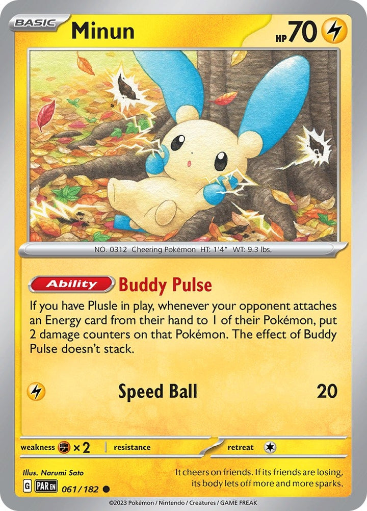 Image for Minun (061/182) (PAR) - Pokemon