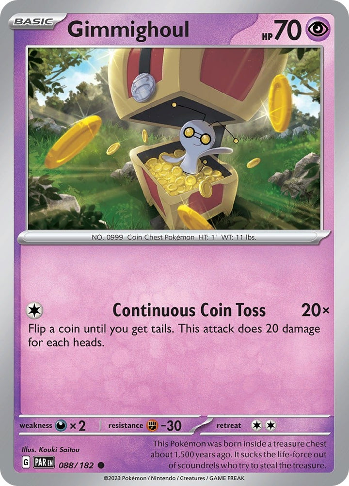 Image for Gimmighoul (088/182) (PAR) - Pokemon