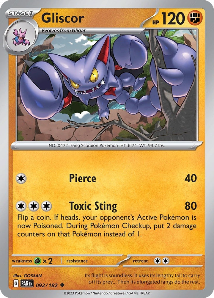 Image for Gliscor (092/182) (PAR) - Pokemon