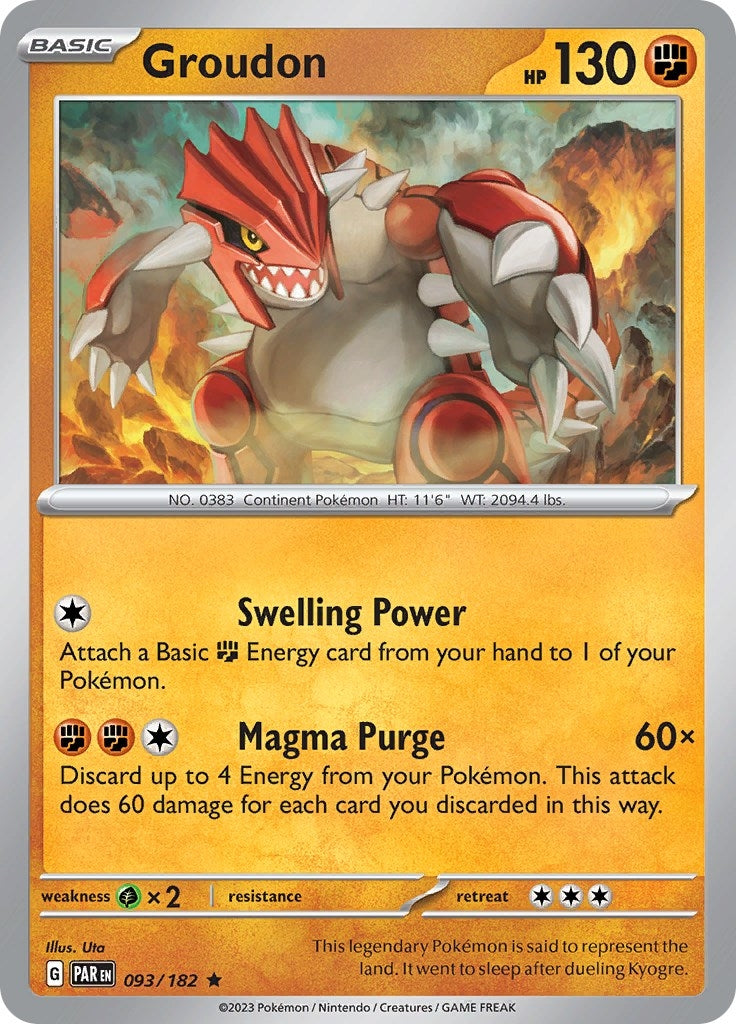 Image for Groudon (093/182) (PAR) - Pokemon