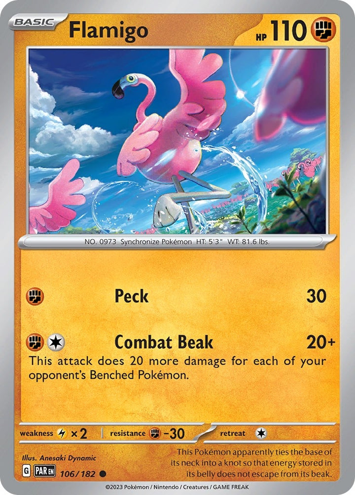 Image for Flamigo (106/182) (PAR) - Pokemon