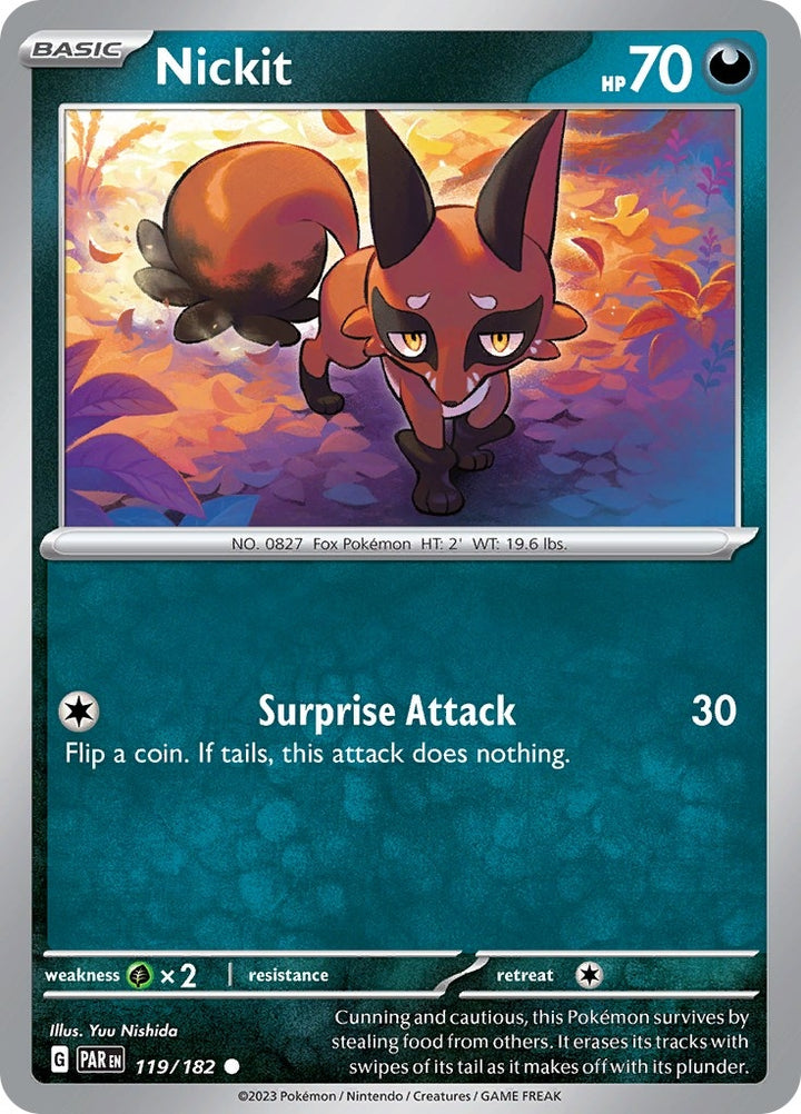 Image for Nickit (119/182) (PAR) - Pokemon