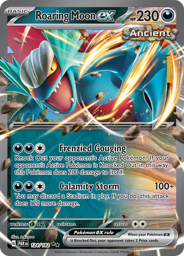 Image for Roaring Moon ex (124/182) (PAR) - Pokemon
