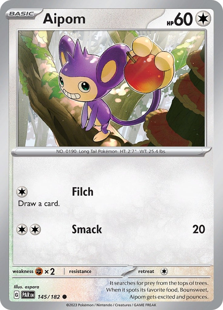 Image for Aipom (145/182) (PAR) - Pokemon