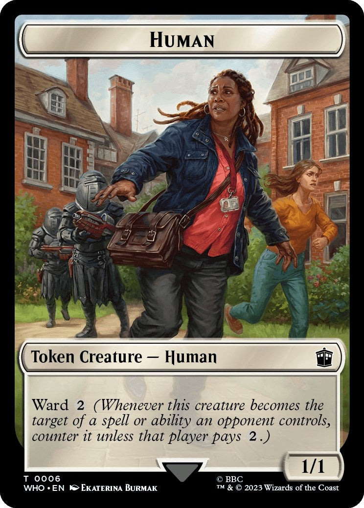 Image for Human (0006) // Clue (0022) Double-Sided Token (6 // 22) - Magic: The Gathering