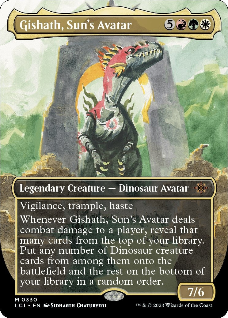 Image for Gishath, Sun's Avatar (Borderless) (330) - Magic: The Gathering