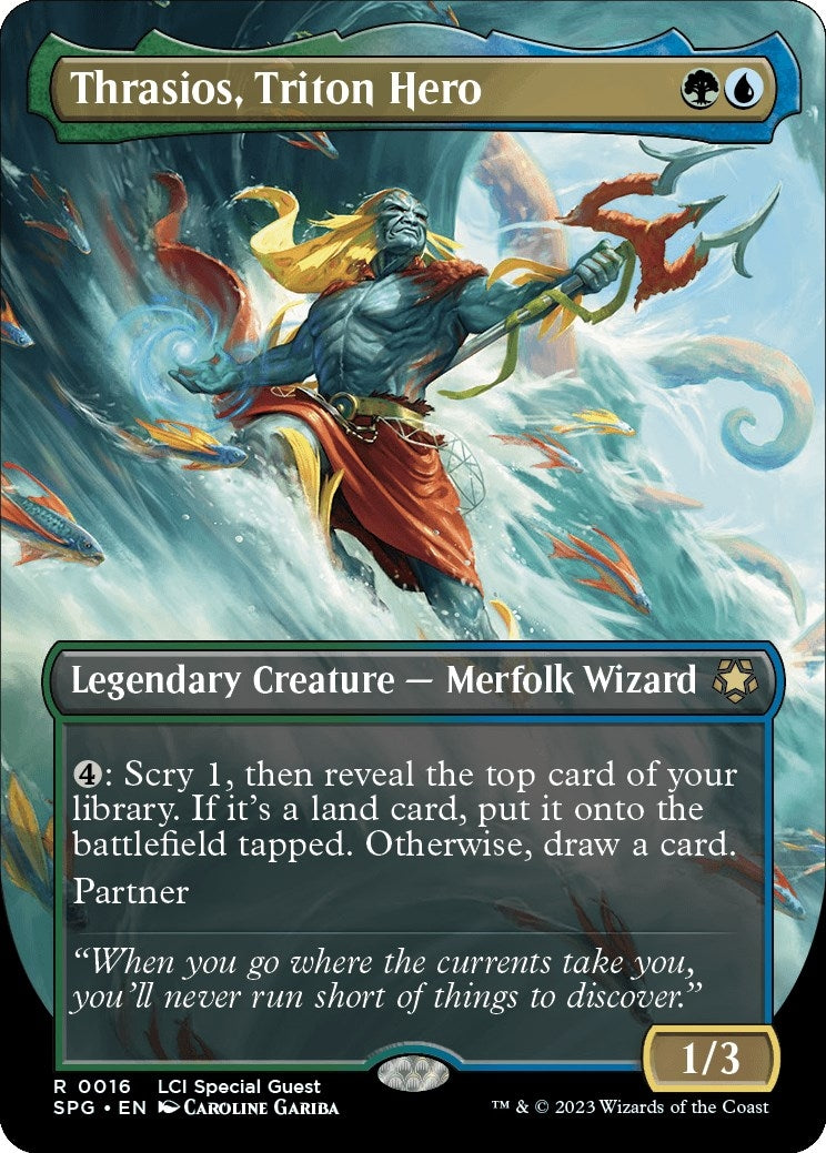 Image for Thrasios, Triton Hero (Borderless) (16) - Magic: The Gathering