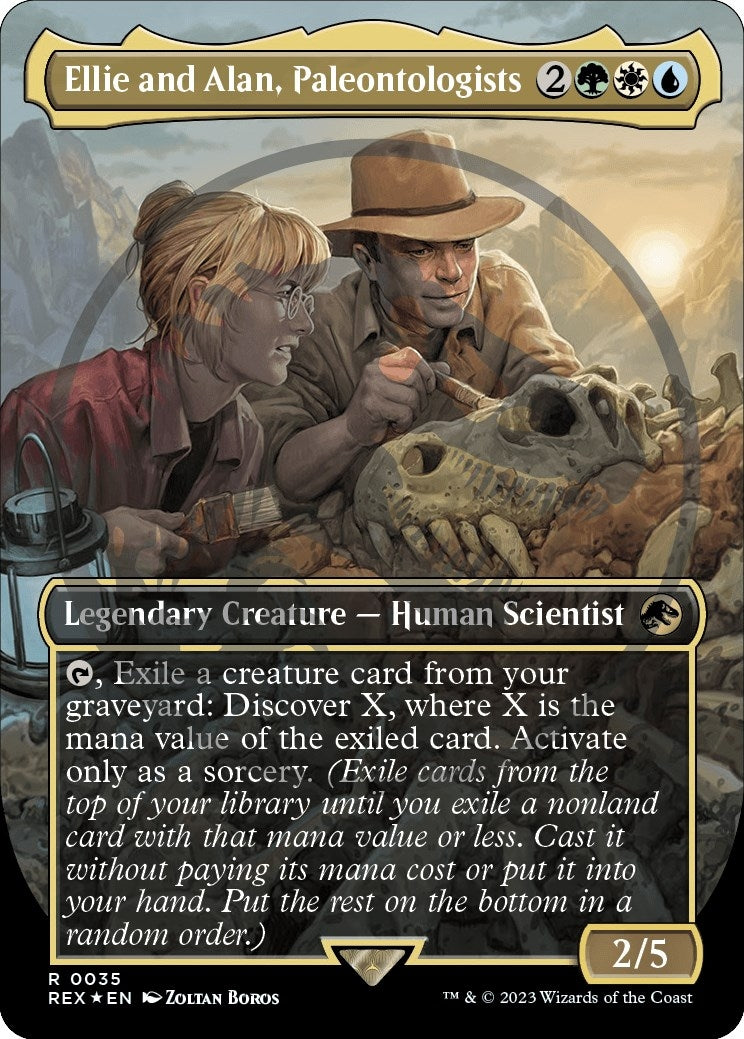 Image for Ellie and Alan, Paleontologists (Borderless) (Emblem) (35) - Magic: The Gathering