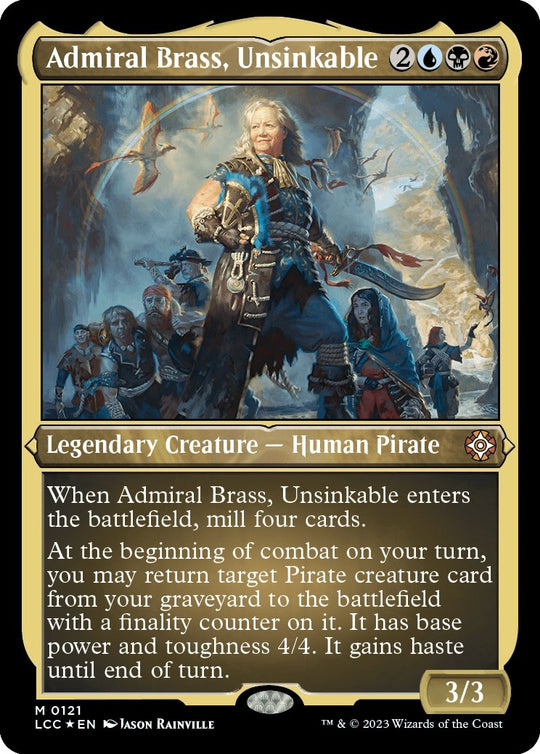 Image for Admiral Brass, Unsinkable (Display Commander) - Thick Stock (121) (LCC) - Magic: The Gathering