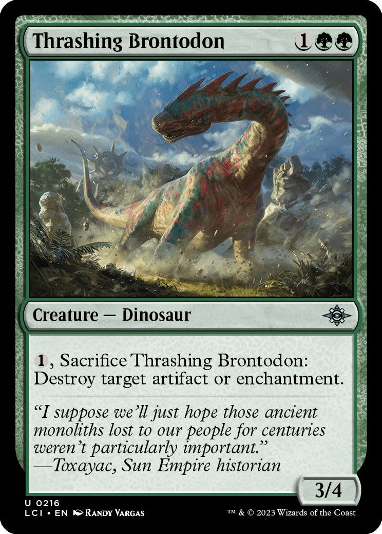 Image for Thrashing Brontodon (216) - Magic: The Gathering