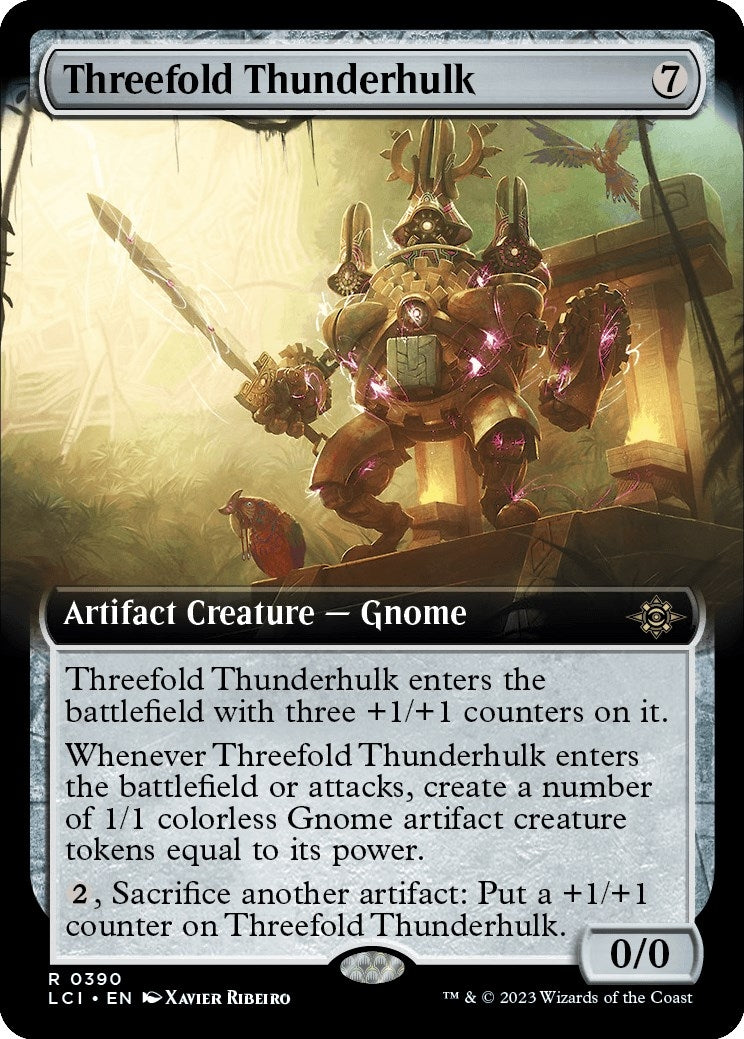 Image for Threefold Thunderhulk (Extended Art) (390) - Magic: The Gathering