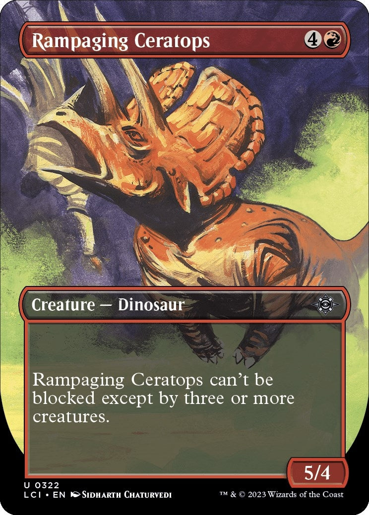 Image for Rampaging Ceratops (Borderless) (322) - Magic: The Gathering