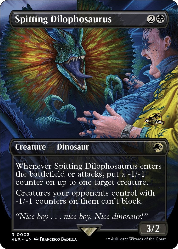 Image for Spitting Dilophosaurus (Borderless) (3) - Magic: The Gathering