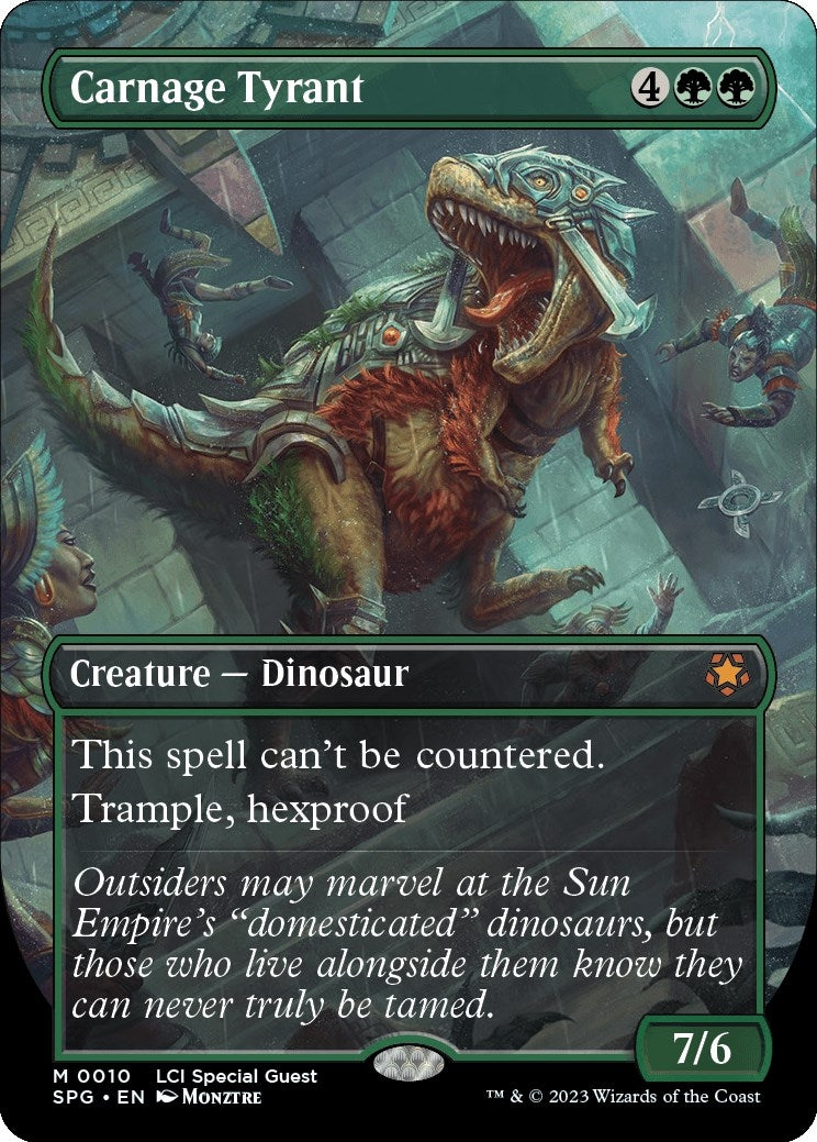 Image for Carnage Tyrant (Borderless) (10) - Magic: The Gathering