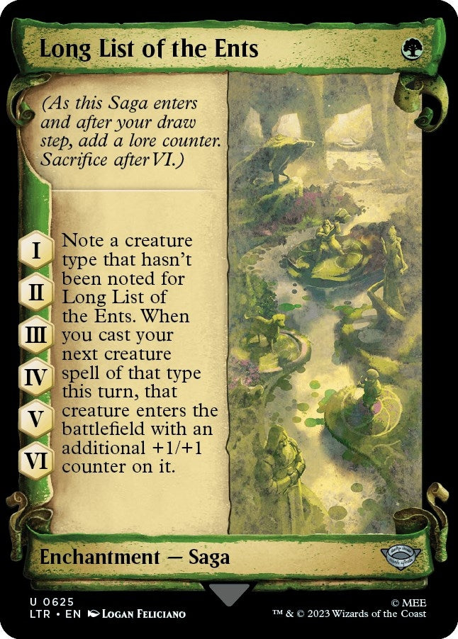 Image for Long List of the Ents (Showcase Scrolls) (625) - Magic: The Gathering