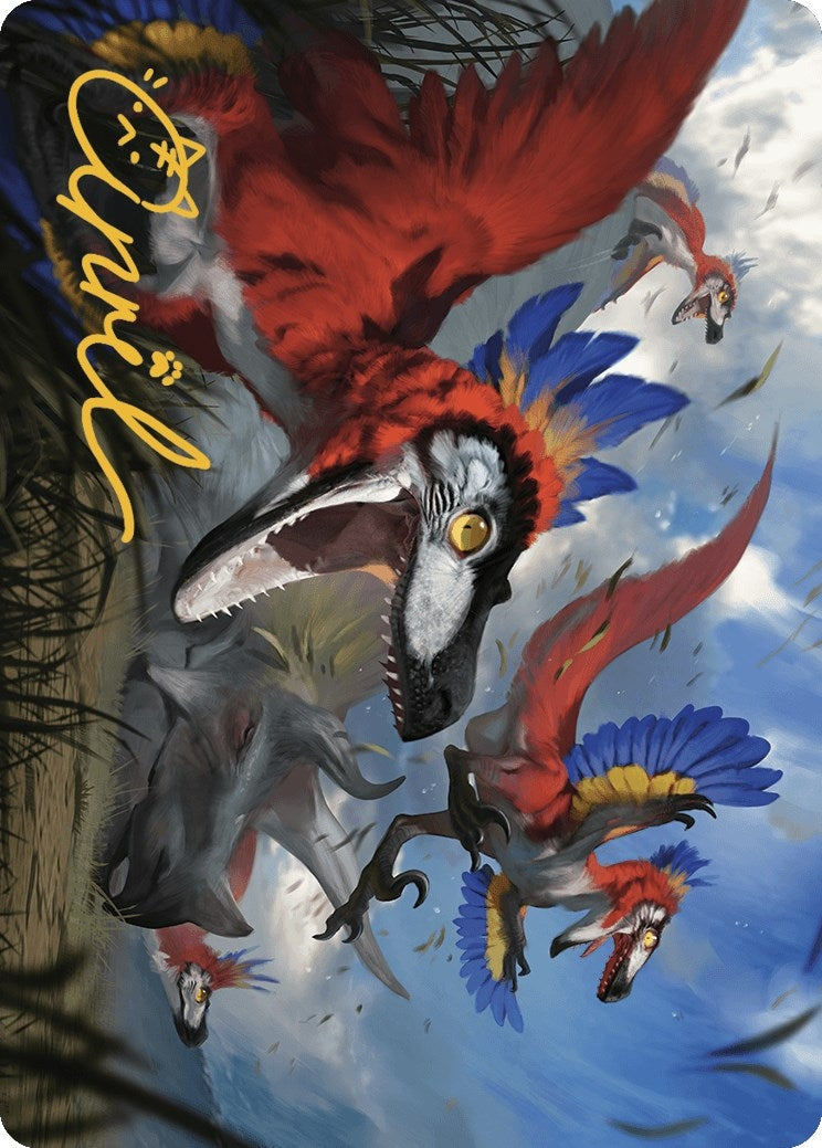 Image for Wrathful Raptors Art Card (Gold-Stamped Signature) (77) (ASLCI) - Magic: The Gathering