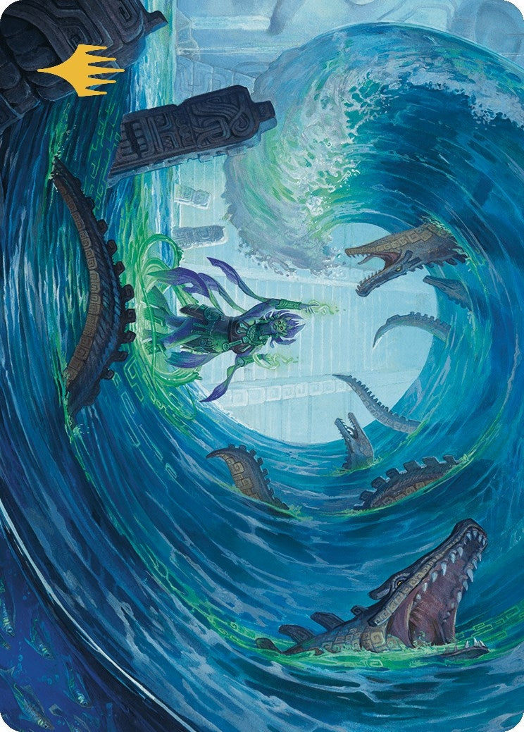 Image for Wave Goodbye Art Card (Gold-Stamped Planeswalker Symbol) (76) - Magic: The Gathering