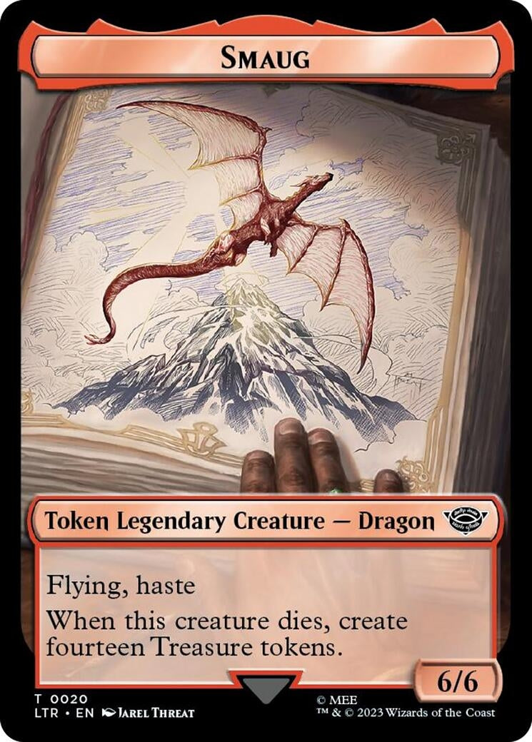 Image for Smaug // Food (0024) Double-Sided Token (Surge Foil) (20 // 24) - Magic: The Gathering
