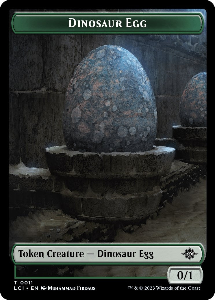Image for Dinosaur Egg // Dinosaur (0010) Double-Sided Token (11 // 10) - Magic: The Gathering