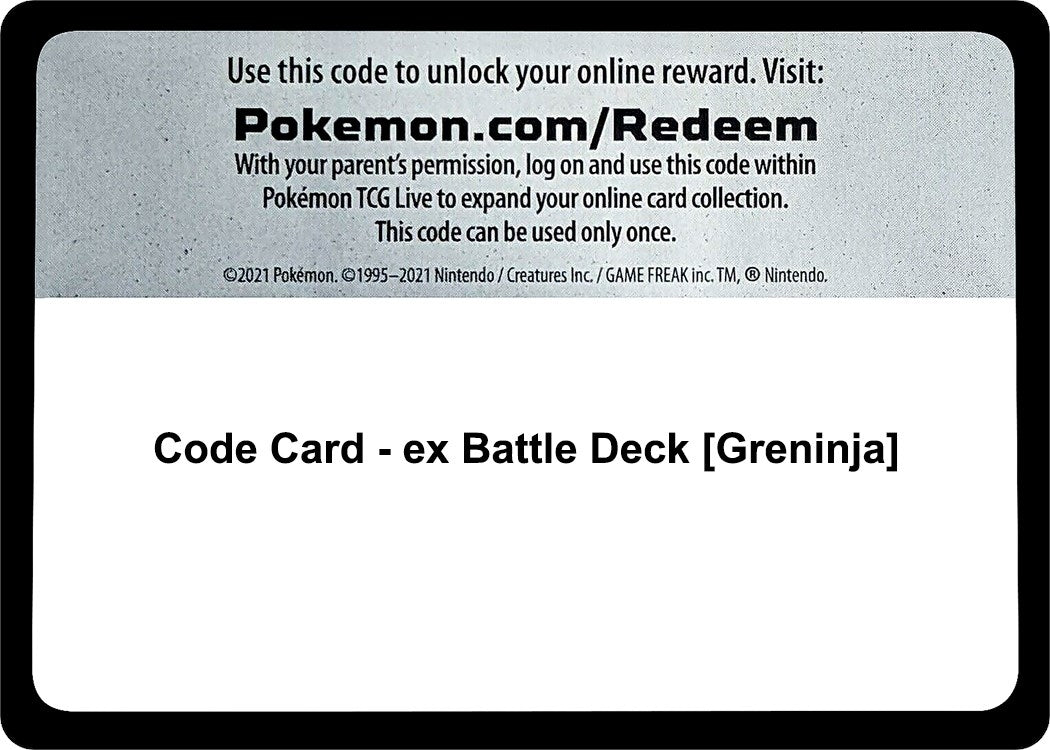 Image for Code Card - ex Battle Deck [Greninja] (MCAP) - Pokemon