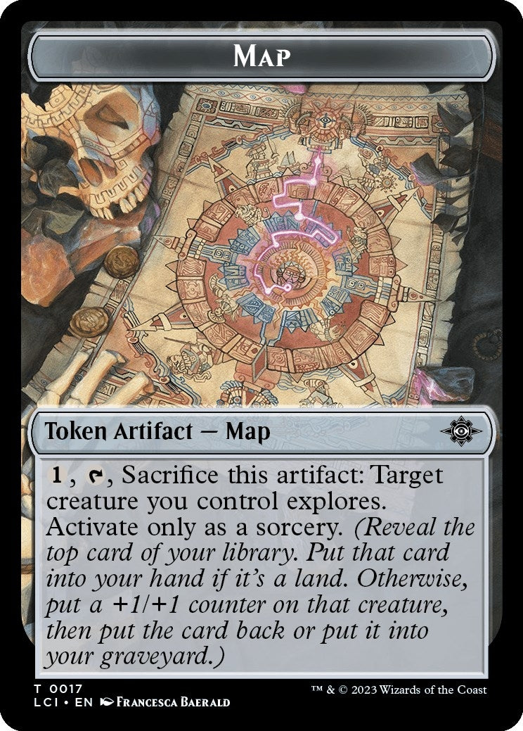 Image for Map // Bat Double-Sided Token (17 // 6) - Magic: The Gathering