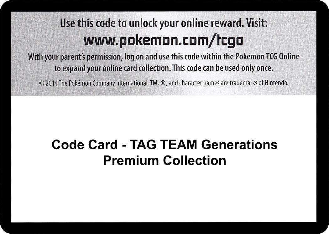 Image for Code Card - TAG TEAM Generations Premium Collection (MCAP) - Pokemon