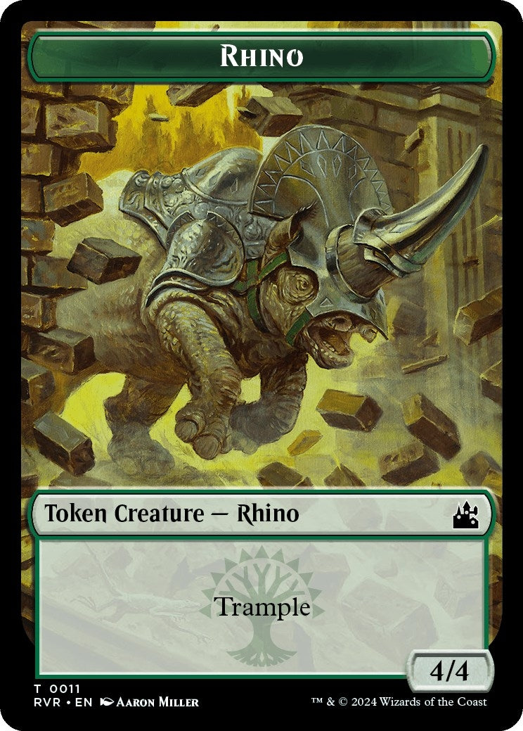 Image for Rhino Token (11) - Magic: The Gathering