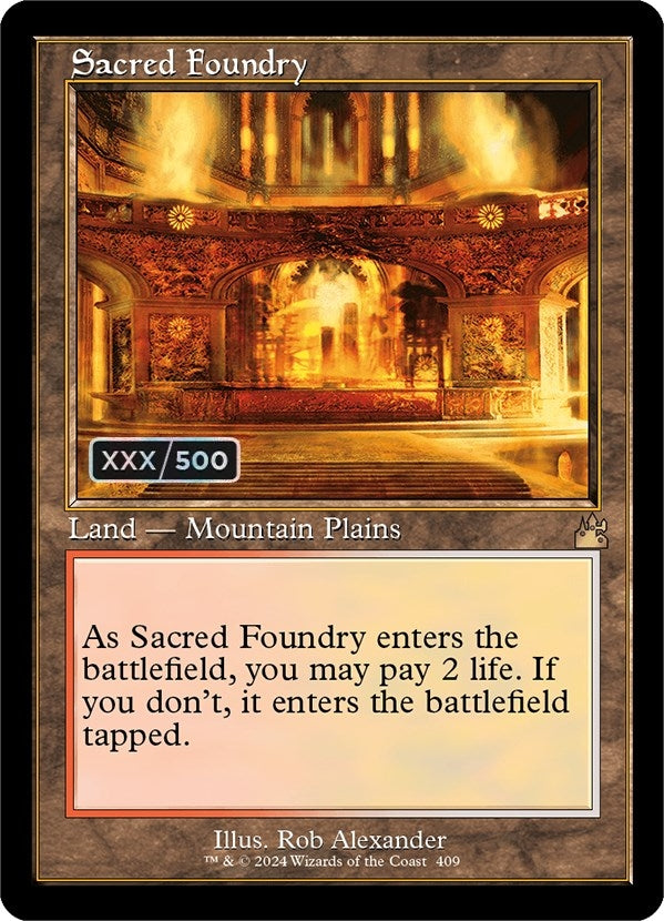 Image for Sacred Foundry (Retro Frame) (Serial Numbered) (409) - Magic: The Gathering