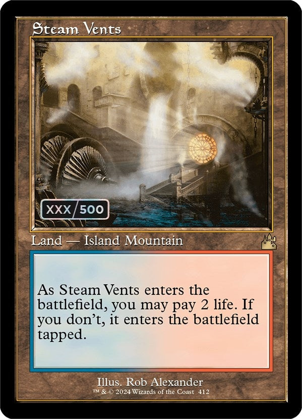 Image for Steam Vents (Retro Frame) (Serial Numbered) (412) - Magic: The Gathering