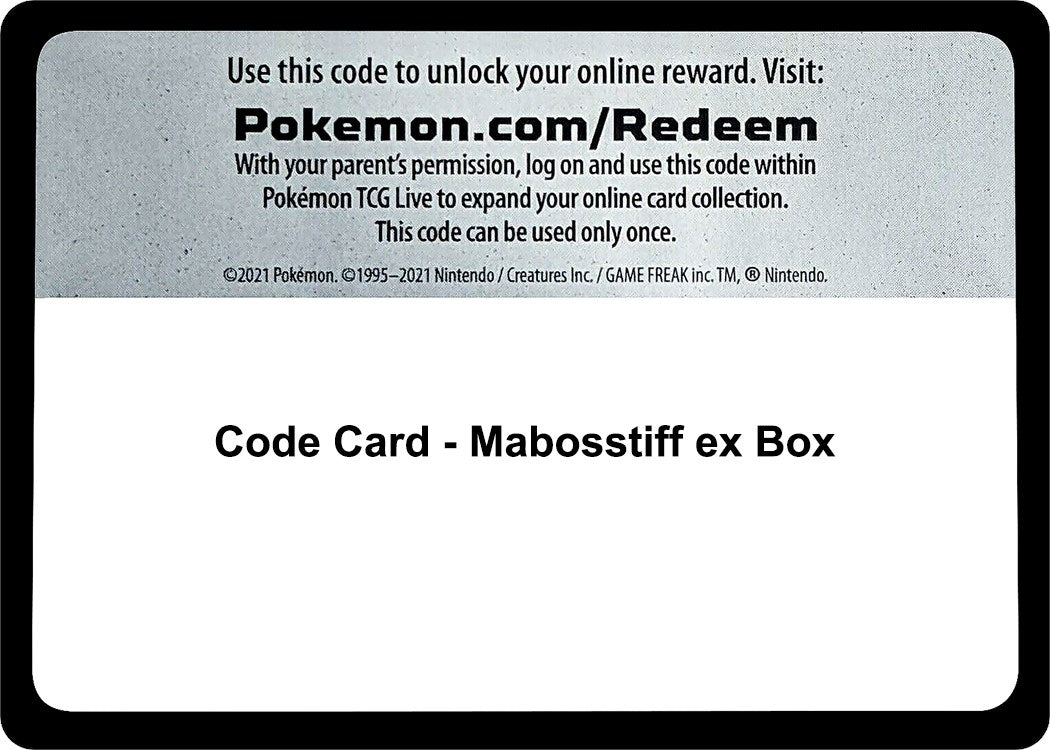 Image for Code Card - Mabosstiff ex Box (MCAP) - Pokemon