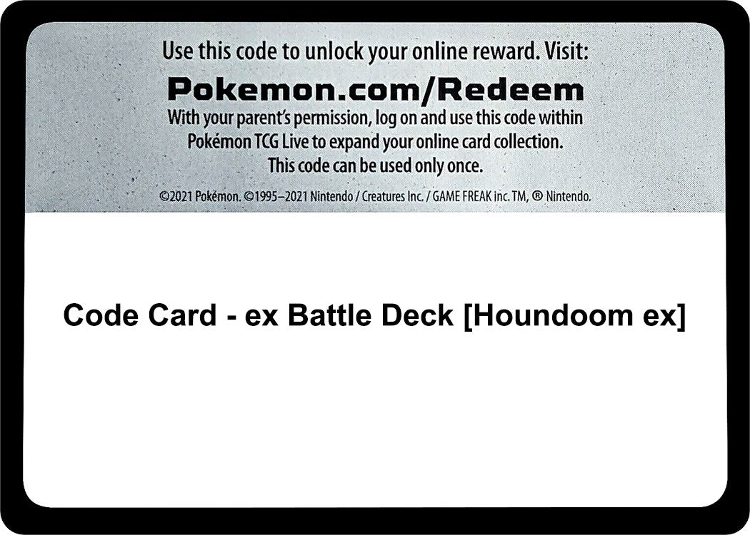 Image for Code Card - ex Battle Deck [Houndoom ex] (MCAP) - Pokemon
