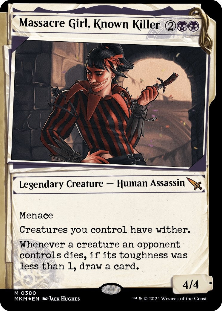 Image for Massacre Girl, Known Killer (Showcase) (Invisible Ink) (380) - Magic: The Gathering