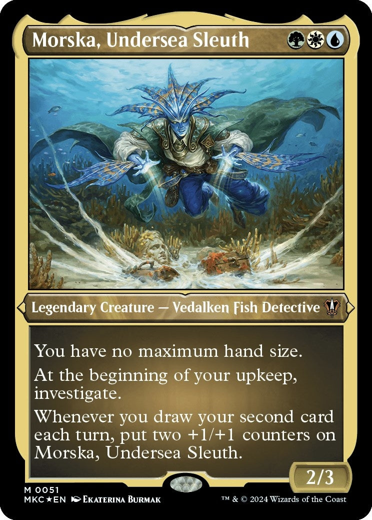 Image for Morska, Undersea Sleuth (Display Commander) - Thick Stock (51) (MKC) - Magic: The Gathering