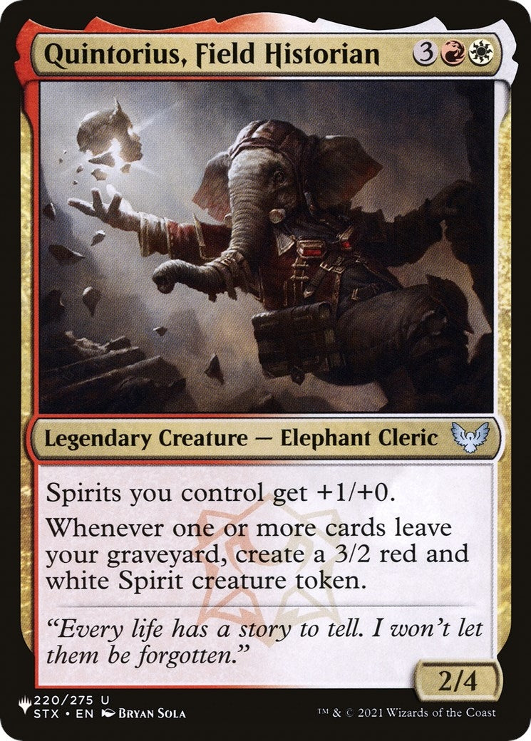 Image for Quintorius, Field Historian (220/275) - Magic: The Gathering