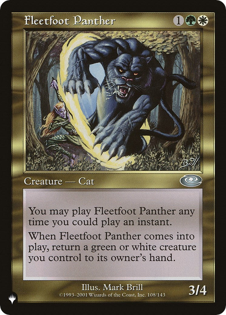 Image for Fleetfoot Panther (108/143) (LIST) - Magic: The Gathering