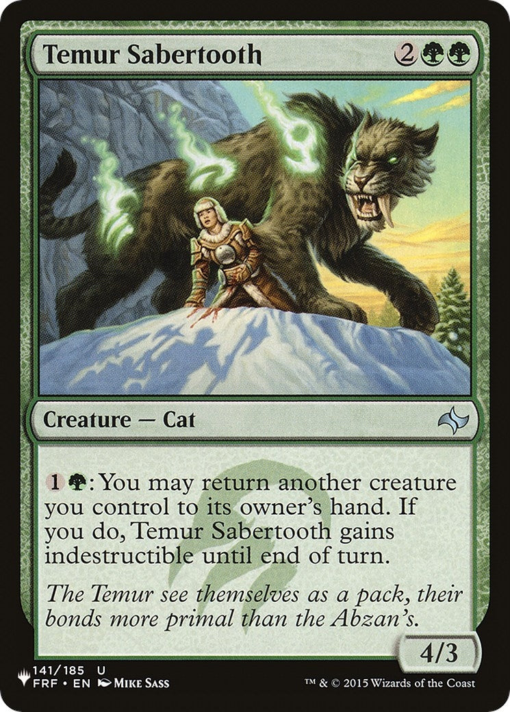 Image for Temur Sabertooth (141/185) - Magic: The Gathering