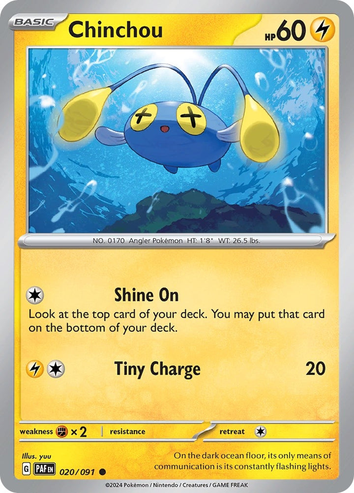 Image for Chinchou (020/091) (PAF) - Pokemon