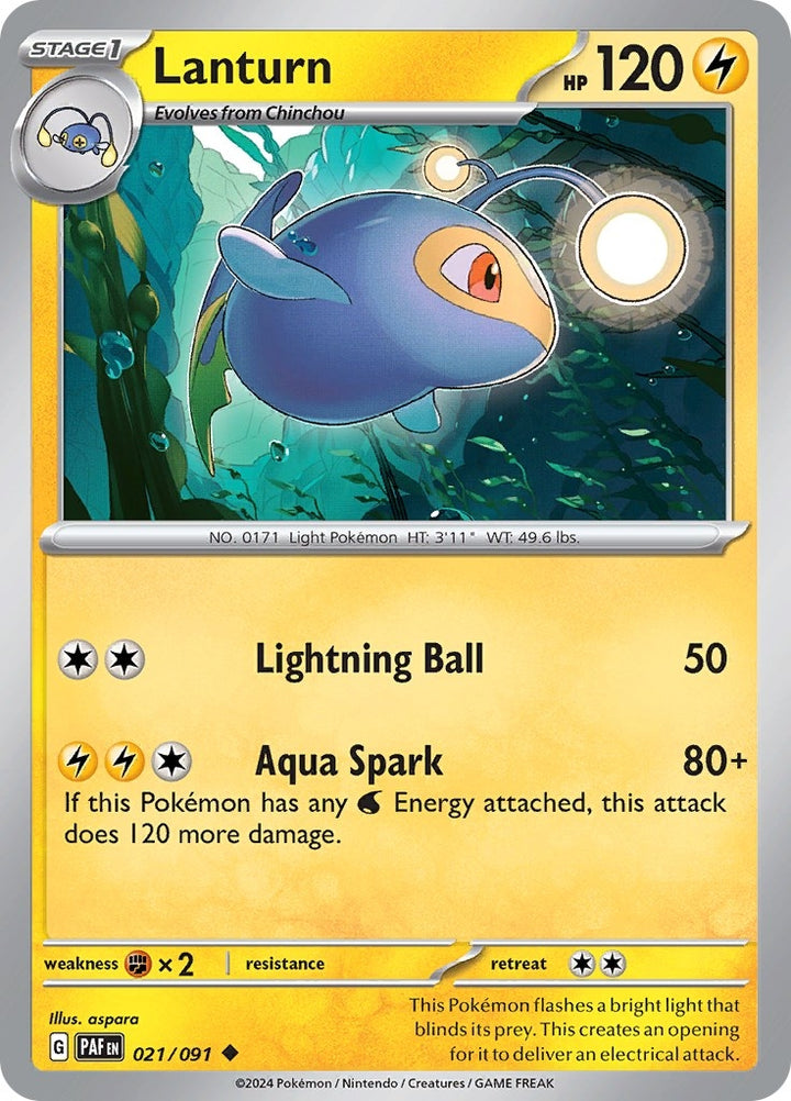 Image for Lanturn (021/091) (PAF) - Pokemon