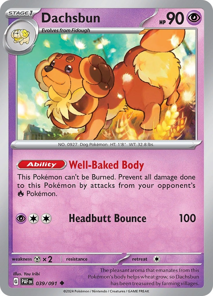 Image for Dachsbun (039/091) (PAF) - Pokemon